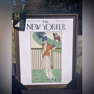 Large The New Yorker framed picture✨🏇18” x 22”